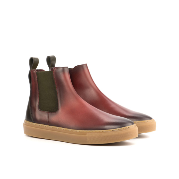 BURNISHING Chelsea Sport Shoe Men bespoke Luxury Shoes 