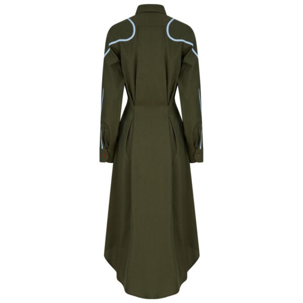 Talented Khaki viscose dress, view 3