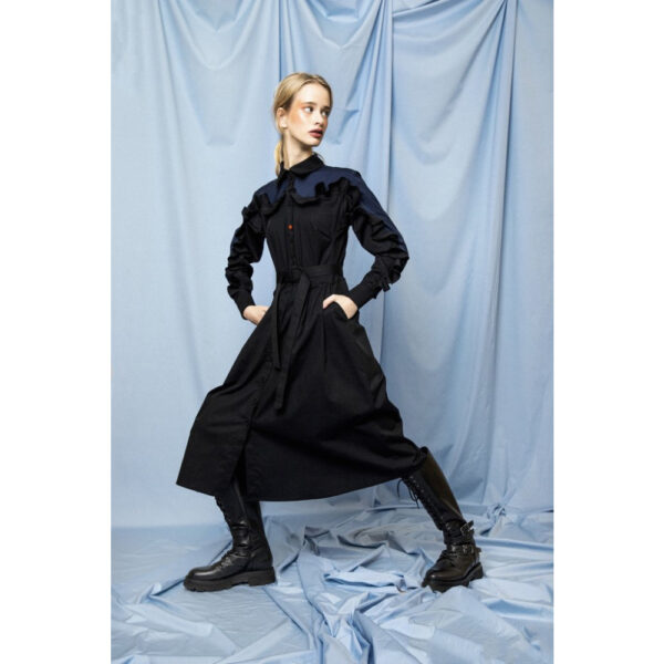Talented Ruffled long sleeve dress, view 2
