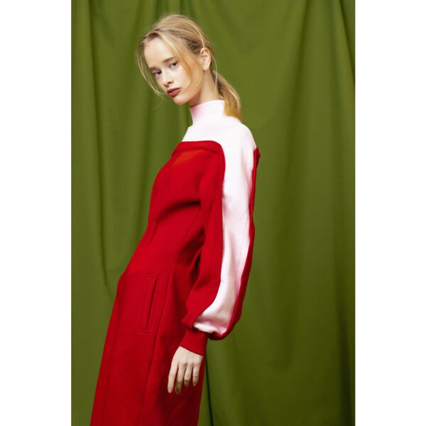 Talented Two colored jersey dress, view 3