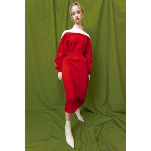 Talented Two colored jersey dress, view 2
