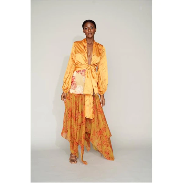 Carlota mustard skirt Clothing Colombia Luxury Shoes 
