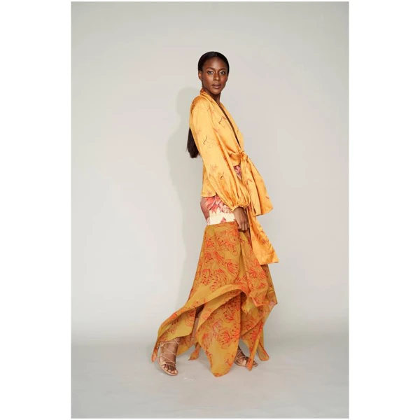 Carlota mustard skirt Clothing Colombia Luxury Shoes 