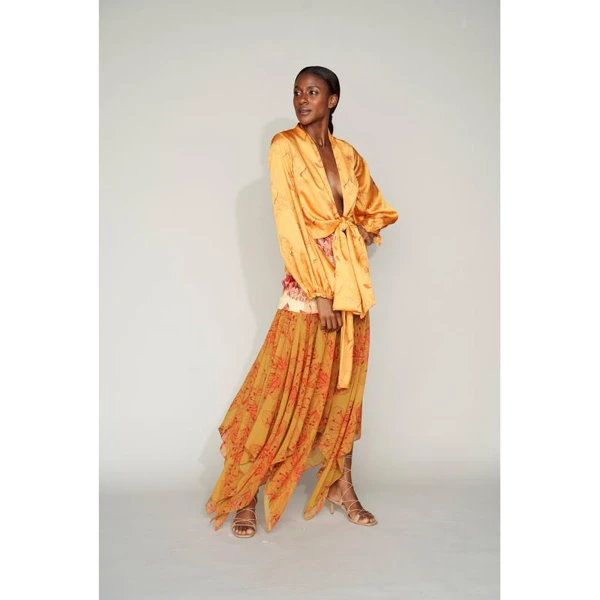 Carlota mustard skirt Clothing Colombia Luxury Shoes 