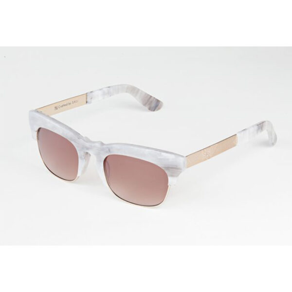 Neo-Ne Eyewear Torii white marble sunglasses, view 2