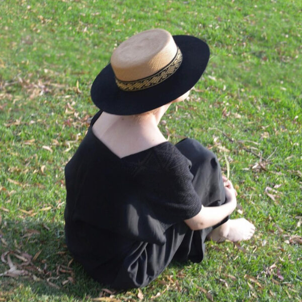Lina Osorio San francisco straw and felt hat, view 3
