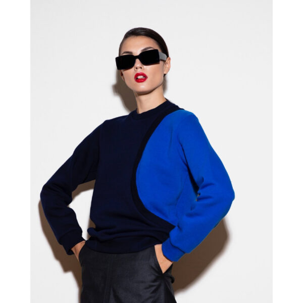 Talented Diagonal blue sweatshirt, view 3