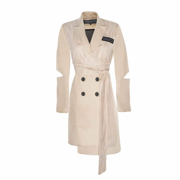 The back up sports wrap nude blazer dress Clothing blazer Luxury Shoes 