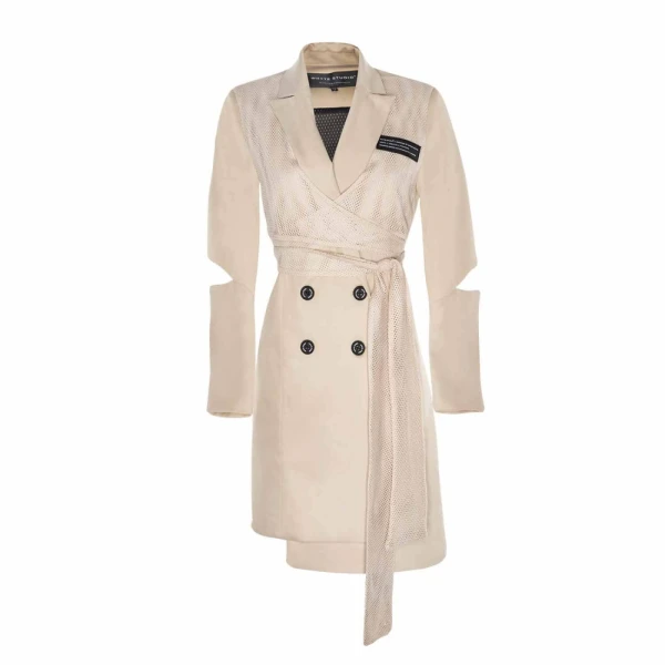 The back up sports wrap nude blazer dress Clothing blazer Luxury Shoes 