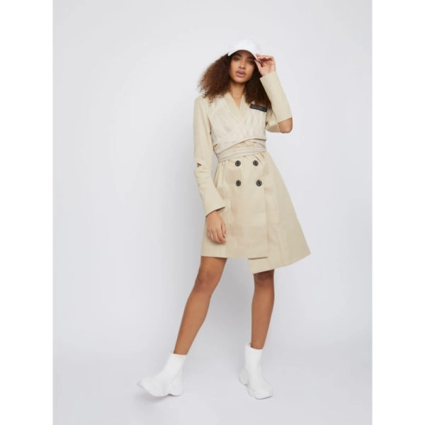 Whyte Studio The back up sports wrap nude blazer dress, view 5