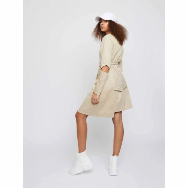 Whyte Studio The back up sports wrap nude blazer dress, view 4