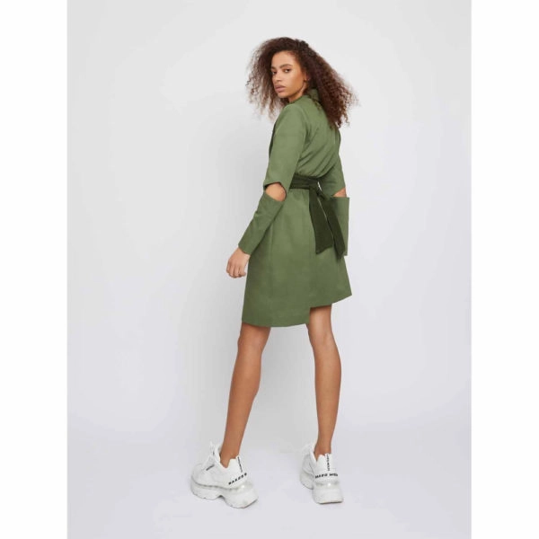 Whyte Studio The back up sports wrap green blazer dress, view 3