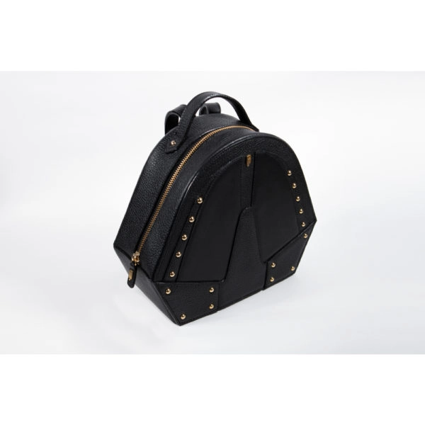 Jayda Hany Fufu backpack black and gold bag, view 2