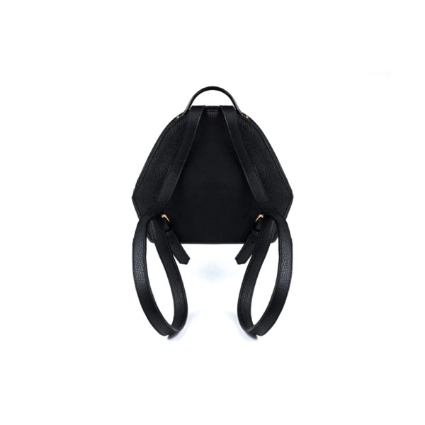 Jayda Hany Fufu backpack black and gold bag, view 5