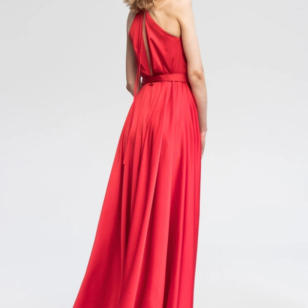 Angelika Jozefczyk Satin maxi red dress, view 4