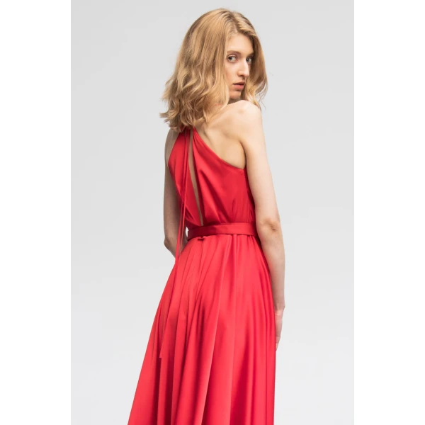 Satin maxi red dress Clothing Angelika Józefczyk Luxury Shoes 
