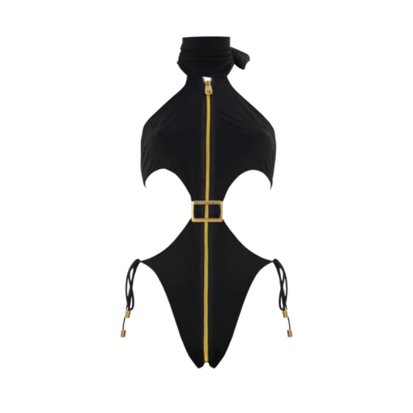 Cynosure swimwear in black Beachwear emerging designer Luxury Shoes 