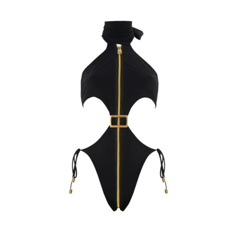 Cynosure swimwear in black Beachwear emerging designer Luxury Shoes 