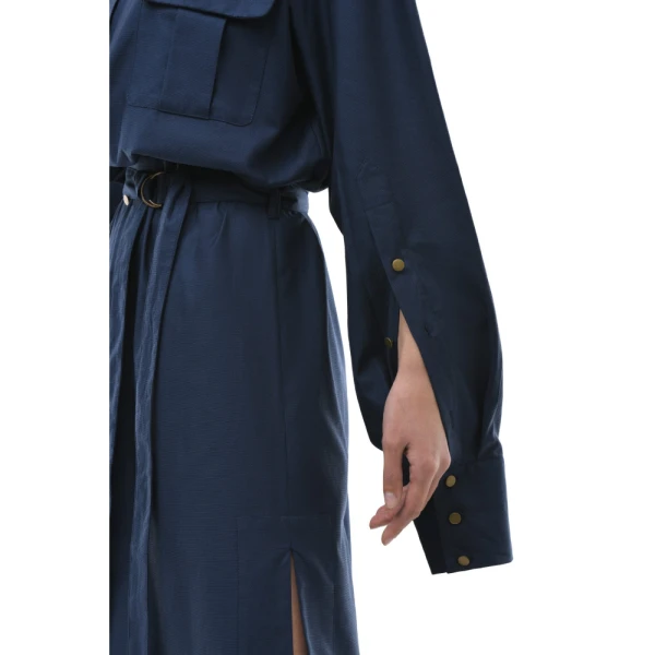 Alexa long blue shirtdress Clothing emerging designer Luxury Shoes 