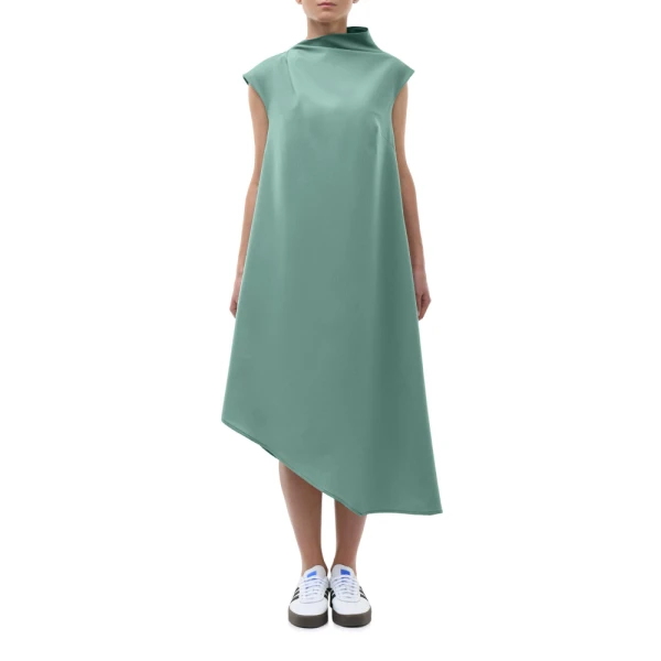 Magda asymmetric green dress Clothing dress Luxury Shoes 
