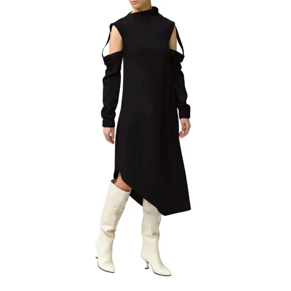 Magda detachable sleeve black dress Clothing dress Luxury Shoes 