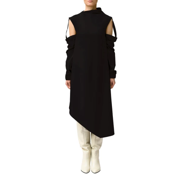 Magda detachable sleeve black dress Clothing dress Luxury Shoes 