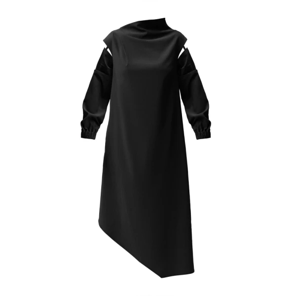 Magda detachable sleeve black dress Clothing dress Luxury Shoes 