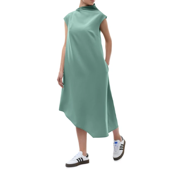 Magda asymmetric green dress Clothing dress Luxury Shoes 