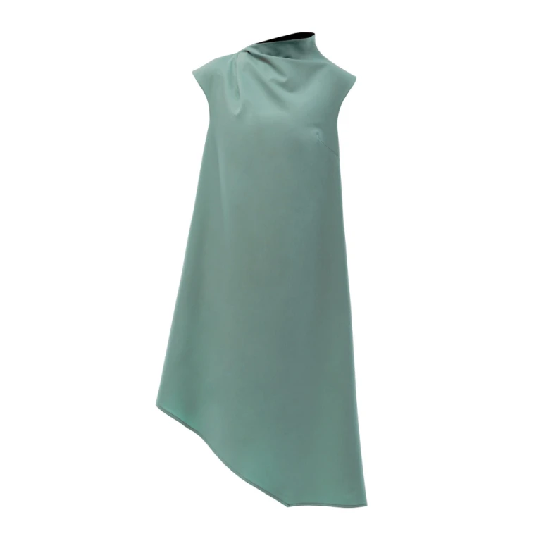 Magda asymmetric green dress Clothing dress Luxury Shoes 