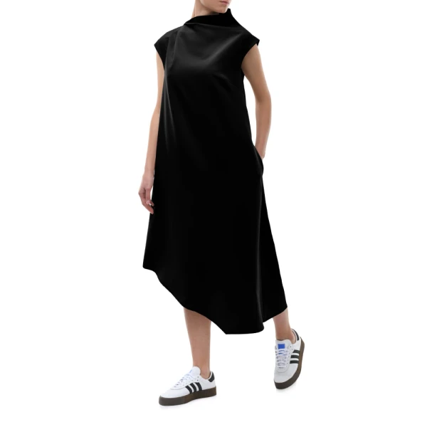 Magda asymmetric black dress Clothing dress Luxury Shoes 