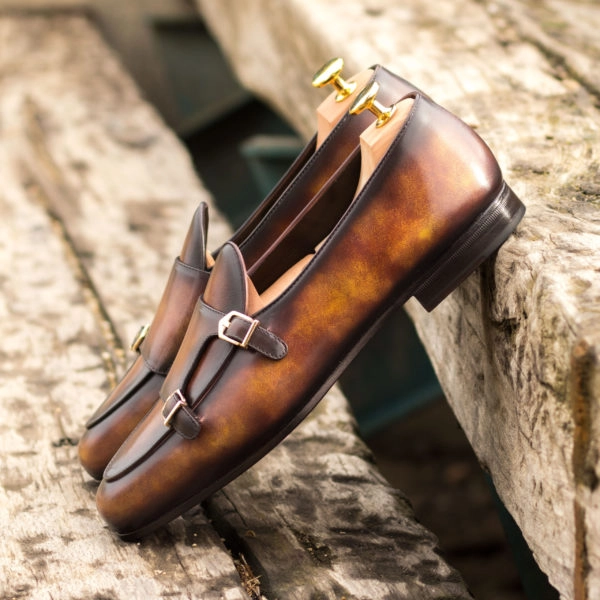  Luxury Handbags by you Hand Made Patina Monk Slipper Shoe, view 4