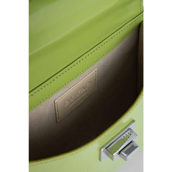 By Far Billy lime green semi patent leather bag, view 5