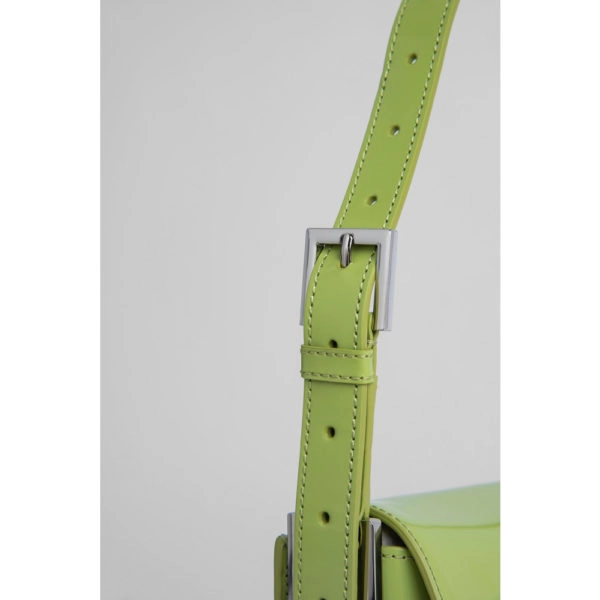 By Far Billy lime green semi patent leather bag, view 6