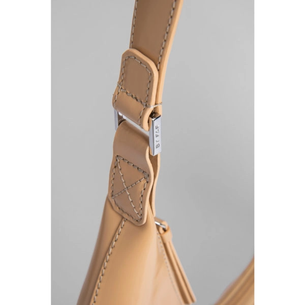 By Far Amber cream semi patent leather bag, view 7