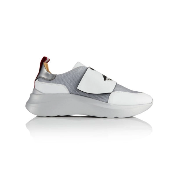 Ganor Dominic Customised sneakers bip white silver, view 4