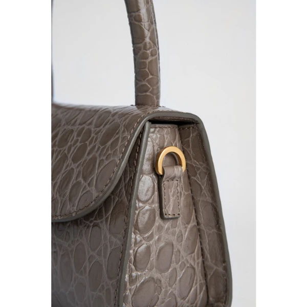 Mini mud circular croco embossed leather bag Bags bag Luxury Shoes 