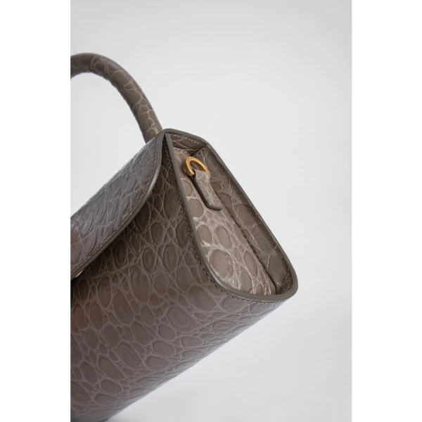 Mini mud circular croco embossed leather bag Bags bag Luxury Shoes 