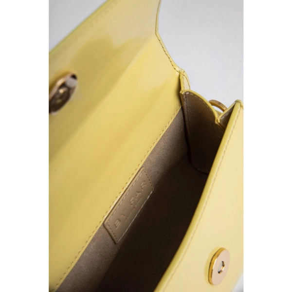 By Far Mini cornsilk semi patent leather bag, view 5