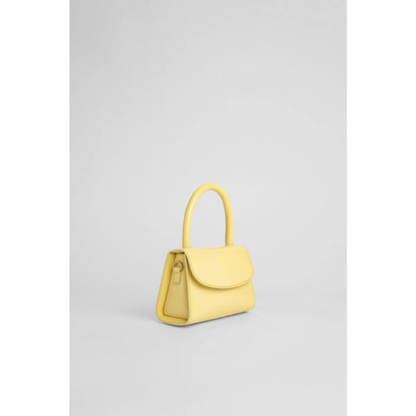 By Far Mini cornsilk semi patent leather bag, view 6