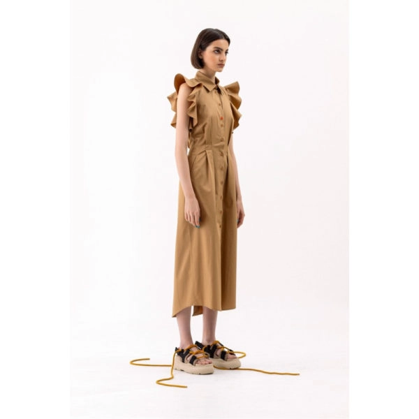 Talented Ruffled no sleeve craft dress, view 3