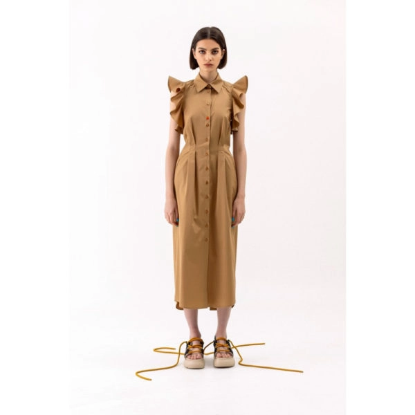 Talented Ruffled no sleeve craft dress, view 2