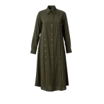 Buttoned slits khaki shirtdress Clothing curated marketplace Luxury Shoes 