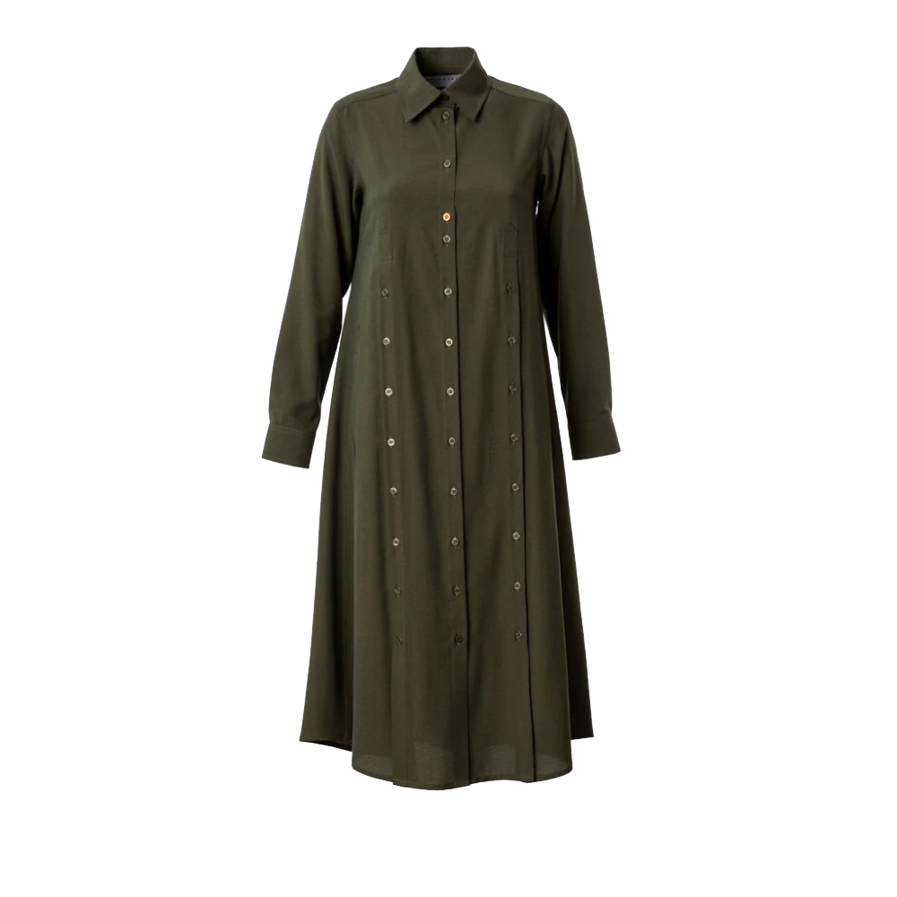 taaaalented (25) Buttoned slits khaki shirtdress Clothing curated marketplace Luxury Shoes