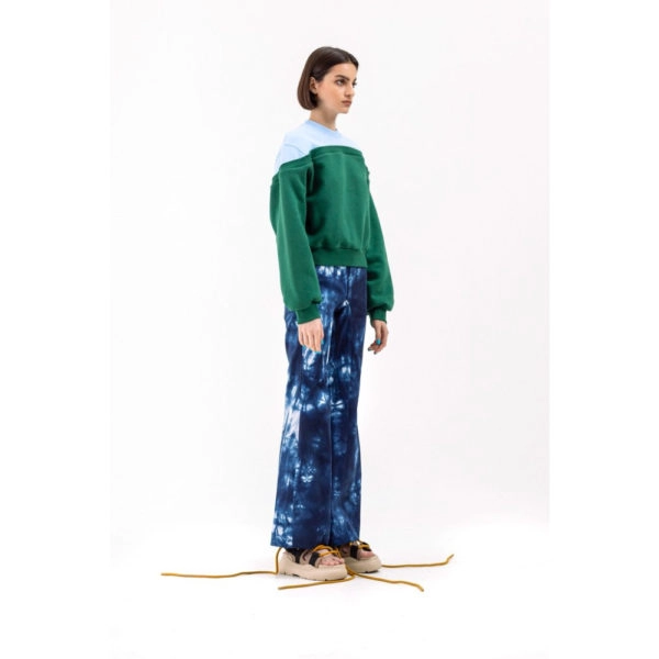 Talented Two colored green sweatshirt Top, view 3