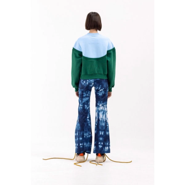 Talented Two colored green sweatshirt Top, view 4
