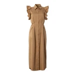Ruffled shoulders black dress Clothing curated marketplace Luxury Shoes 