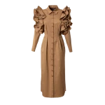 Ruffled shoulders craft dress Clothing curated marketplace Luxury Shoes 