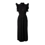 Ruffled no sleeve black dress Clothing curated marketplace Luxury Shoes 
