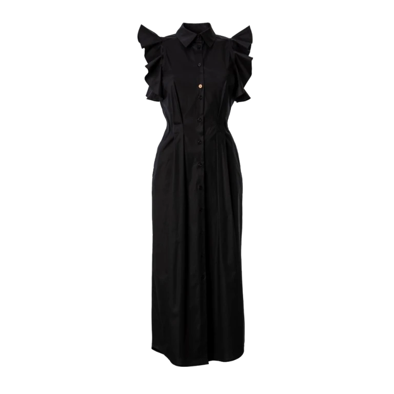 Ruffled no sleeve black dress Clothing curated marketplace Luxury Shoes 