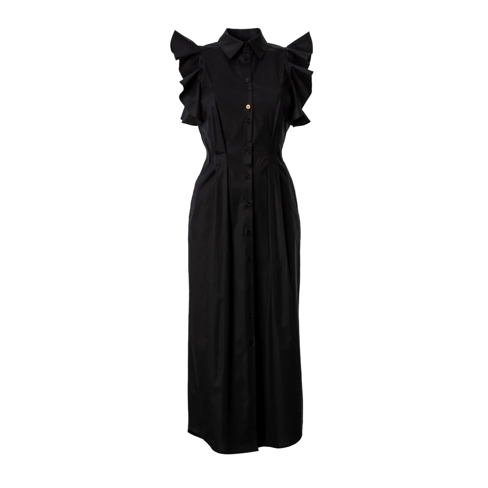 talentedddd (11) Ruffled no sleeve black dress Clothing curated marketplace Luxury Shoes